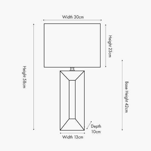 Block Black Ceramic Tall Table Lamp