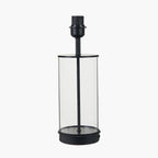 Westwood Clear Glass and Black Metal Table Lamp Base