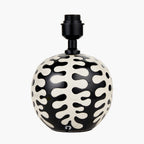 Elkorn Black and White Coral Ceramic Table Lamp Base