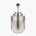 Zuri Shiny Silver Metal Pot Table Lamp Base