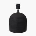 Nelu Black Engraved Wood Dome Table Lamp Base