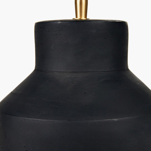 Inna Black Urn Terracotta Table Lamp Base