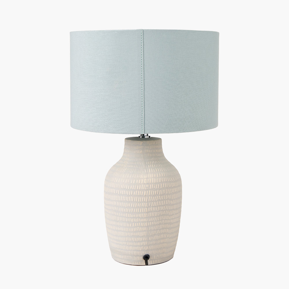 Kai Duck Egg Textured Tall Ceramic Table Lamp