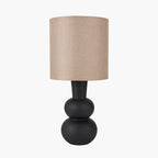Aaliyah Black Curved Bottle Ceramic Table Lamp