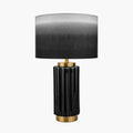 Lushan Black Scalloped Ceramic Table Lamp