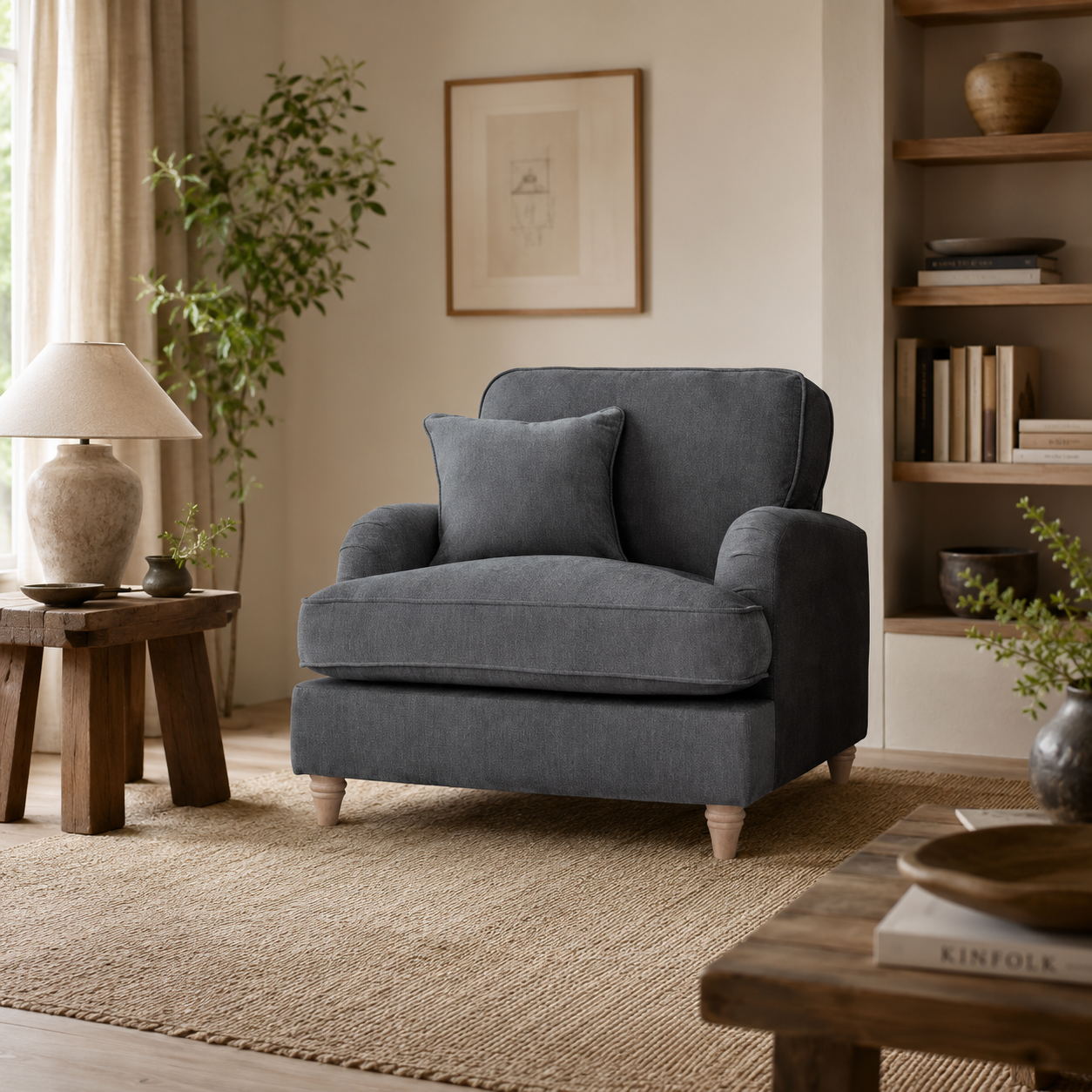 Arm Chair Manhattan Charcoal The Great Sofa Company | Piper | Vienna | Arthur | Emeline | Swift | Morris