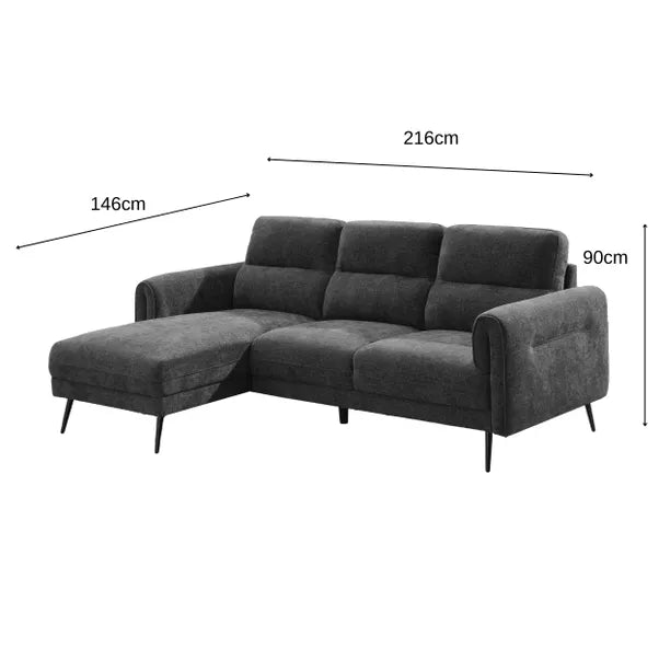 Oakley LH Facing Chaise Sofa Moss