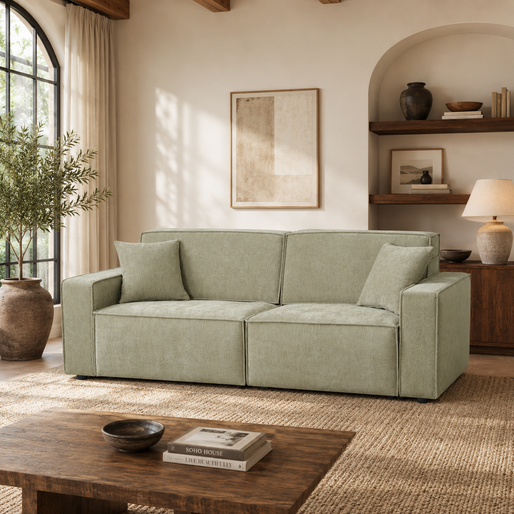 Houston Electric Sofabed Green 3 Seater