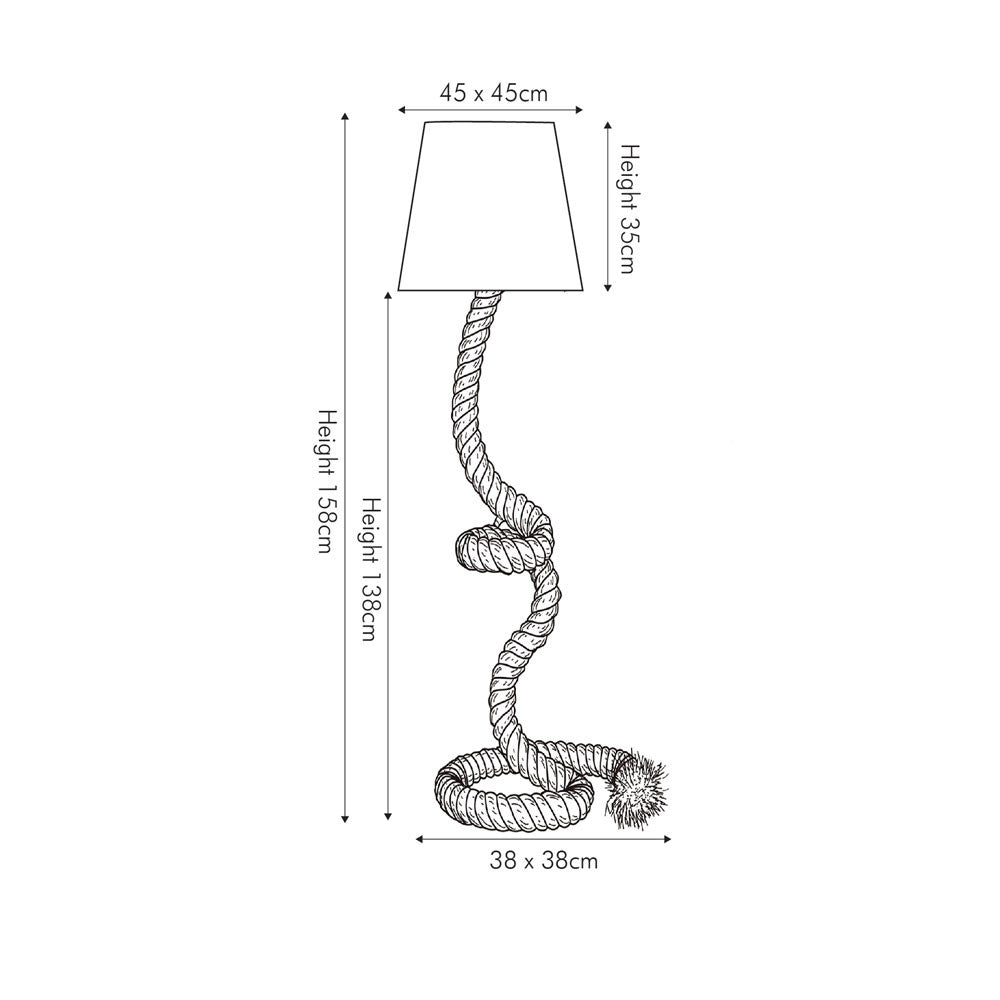 Martindale Rope Knot and Jute Floor Lamp