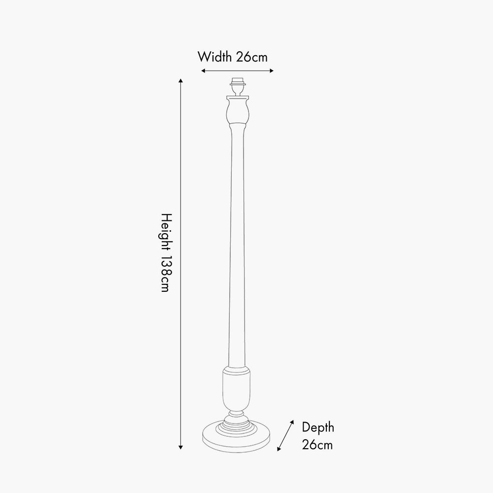 Captiva Grey Wash Mango Wood Floor Lamp Base