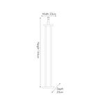 Langston Nickel Metal Column Floor Lamp Base