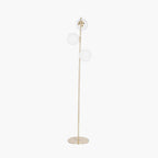 Asterope White Orb and Gold Metal Floor Lamp