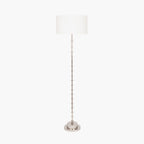 Almas Silver Metal Floor Lamp Base