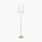 Midland Champagne Gold Metal and Marble Effect Floor Lamp