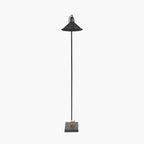 Canton Matt Black and Brass Metal Cone Floor Lamp