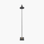 Canton Matt Black and Brass Metal Cone Floor Lamp