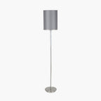 Midland Brushed Nickel and Grey Marble Effect Floor Lamp