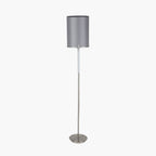 Midland Brushed Nickel and Grey Marble Effect Floor Lamp