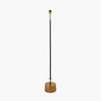 Antoine Black Croc and Antique Brass Metal Floor Lamp Base