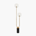 Florence Black Metal and Glass Floor Lamp