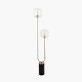 Florence Black Metal and Glass Floor Lamp