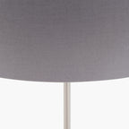 Elin Brushed Silver and Steel Grey Floor Lamp