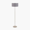 Elin Brushed Silver and Steel Grey Floor Lamp