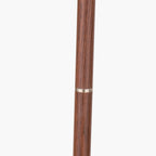 Gianni Brushed Silver and Wood Effect Floor Lamp