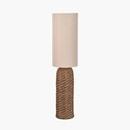 Andros Brown Woven Seagrass Floor Lamp