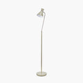 Benedict Sage and Brushed Silver Metal Floor Lamp