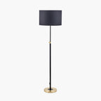 Bryce Black and Gold Metal Rise and Fall Floor Lamp