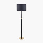 Bryce Black and Gold Metal Rise and Fall Floor Lamp