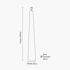 Esha Natural Conical Wood Floor Lamp Base
