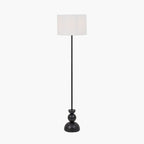 Vala Graphite Metal Textured Effect Ball Floor Lamp