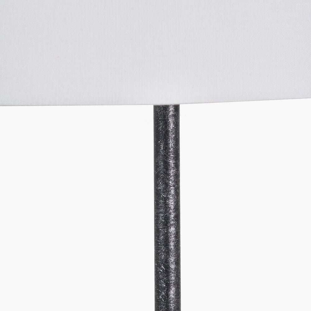 Vala Graphite Metal Textured Effect Ball Floor Lamp