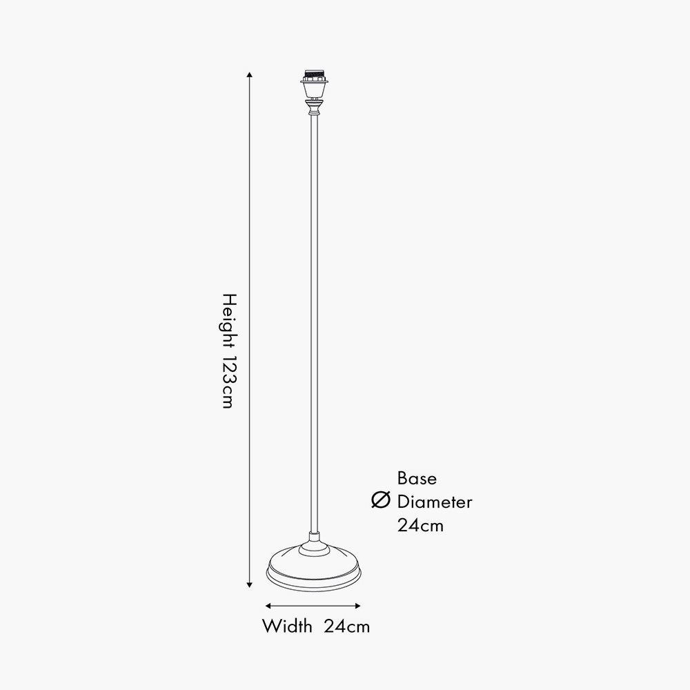 Auden Silver Metal Stick Floor Lamp Base