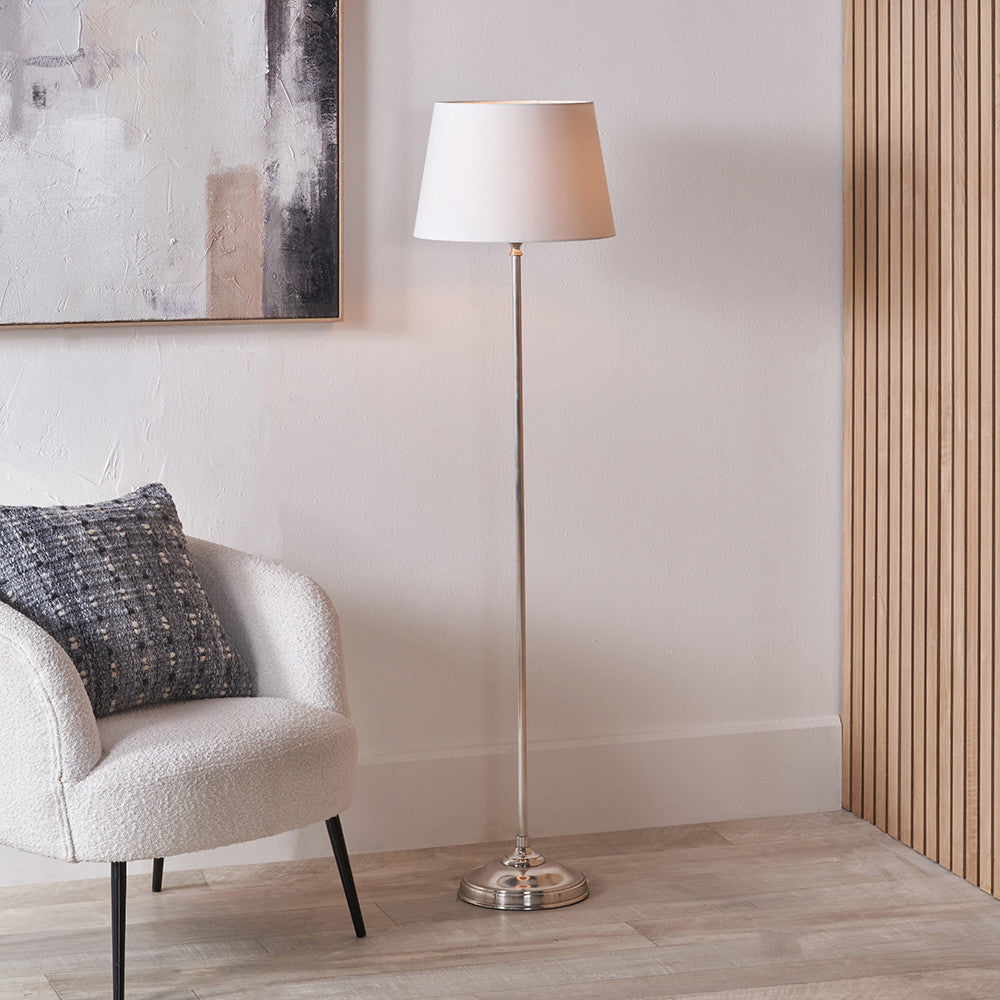 Auden Silver Metal Stick Floor Lamp Base
