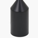 Oscar Black Metal and Natural Linen Structured Floor Lamp