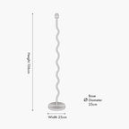 Palau Rattan Wave Floor Lamp Base