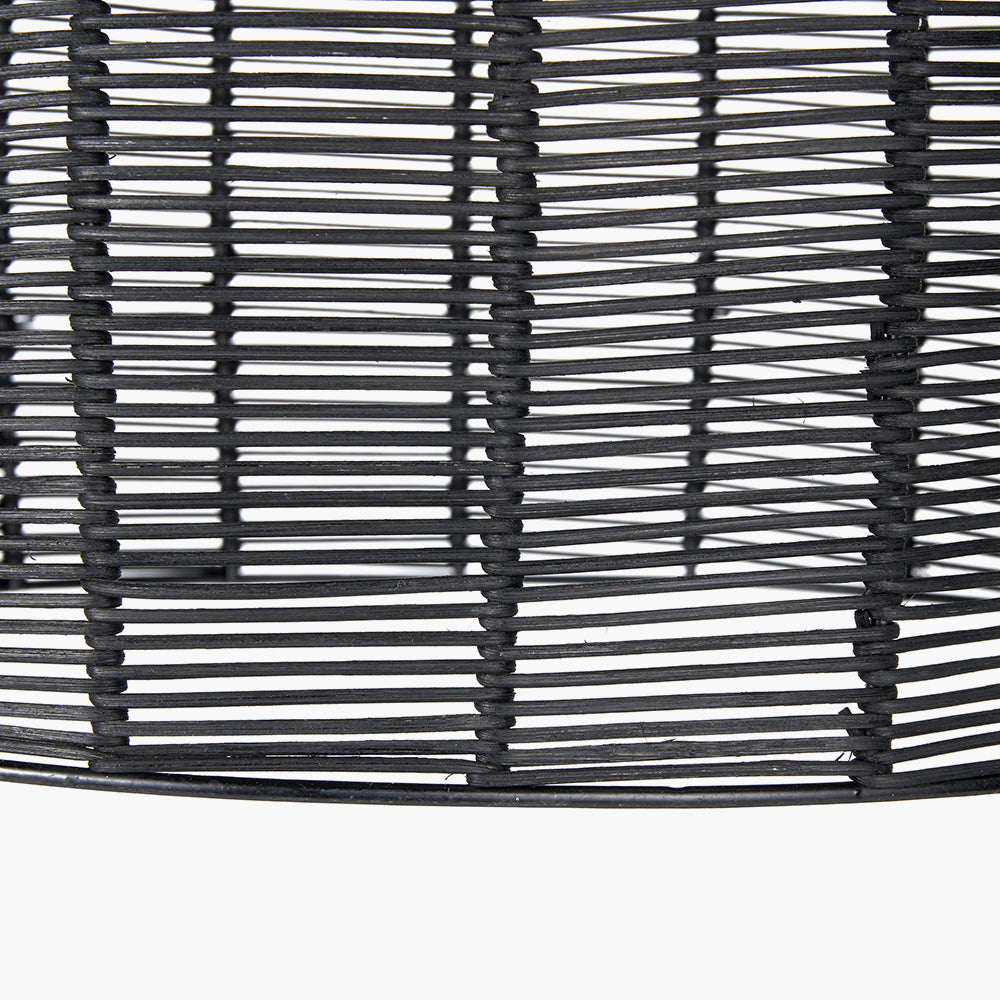 Caswell Black Rattan Cloche Pendant