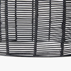 Caswell Black Rattan Cloche Pendant