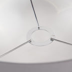 Elin 55cm Steel Grey Poly Cotton and Silver Lining Cylinder Shade