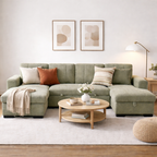 Como U Shape Sofabed With Ottoman Storage Olive Green Morgan | Malvern | Somerford | Calix | Euphoria | Plush Style