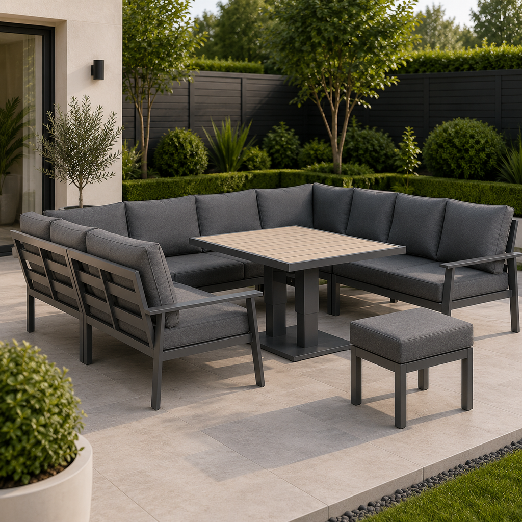 Titan Range U-Shape Corner Sofa Set with Rising Table