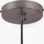 Bowery Ribbed Glass with Antique Bronze Fitting Elec Pendant