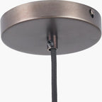 Lenox Conical Ribbed Glass with Antique Bronze Fitting Elec Pendant