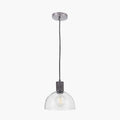 Kingston Clear Glass with Antique Bronze Fitting Elec Pendant