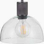 Kingston Clear Glass with Antique Bronze Fitting Elec Pendant