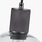 Kingston Clear Glass with Antique Bronze Fitting Elec Pendant