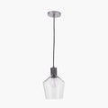 Bexley Clear Glass with Antique Bronze Fitting Elec Pendant